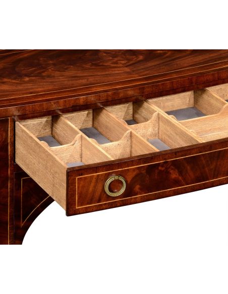 Breakfronts & China Cabinets Regency mahogany bow fronted sideboard.