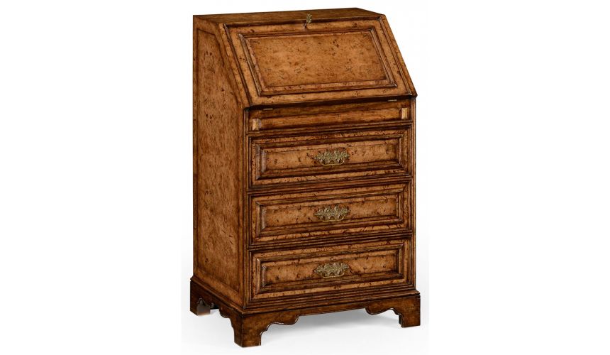 Foyer and Center Tables George II style Oak Fall Front Bureau-49