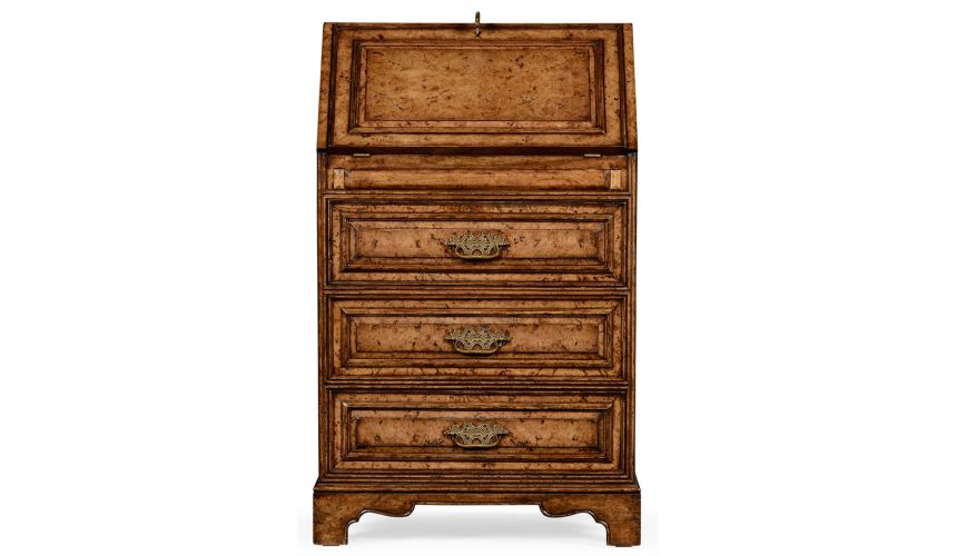 Foyer and Center Tables George II style Oak Fall Front Bureau-49