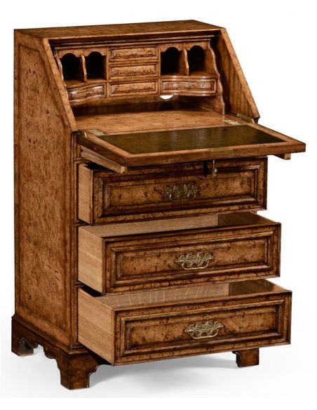 Foyer and Center Tables George II style Oak Fall Front Bureau-49