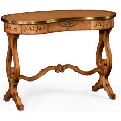 LUXURY BEDROOM FURNITURE Satinwood kidney dressing table.