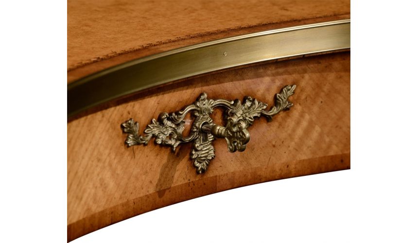 LUXURY BEDROOM FURNITURE Satinwood kidney dressing table.