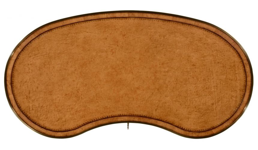 LUXURY BEDROOM FURNITURE Satinwood kidney dressing table.