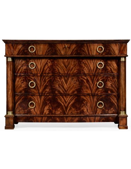 LUXURY BEDROOM FURNITURE Mahogany biedermeier low chest