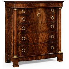 LUXURY BEDROOM FURNITURE Mahogany biedermeier high chest