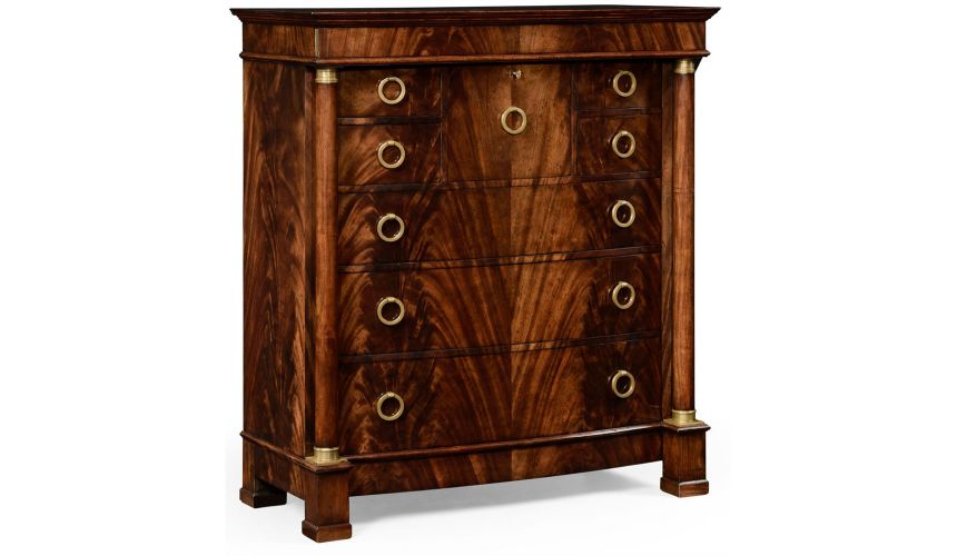LUXURY BEDROOM FURNITURE Mahogany biedermeier high chest