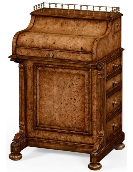 William IV style Oak Davenport desk-58