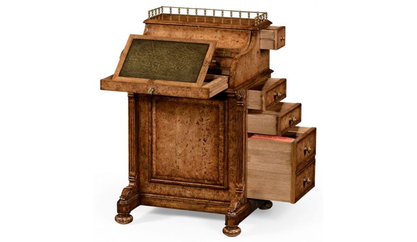 Foyer and Center Tables William IV style Oak Davenport desk-58