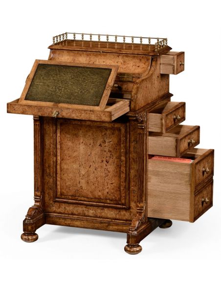 Foyer and Center Tables William IV style Oak Davenport desk-58