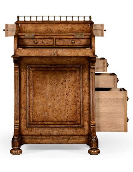 Foyer and Center Tables William IV style Oak Davenport desk-58
