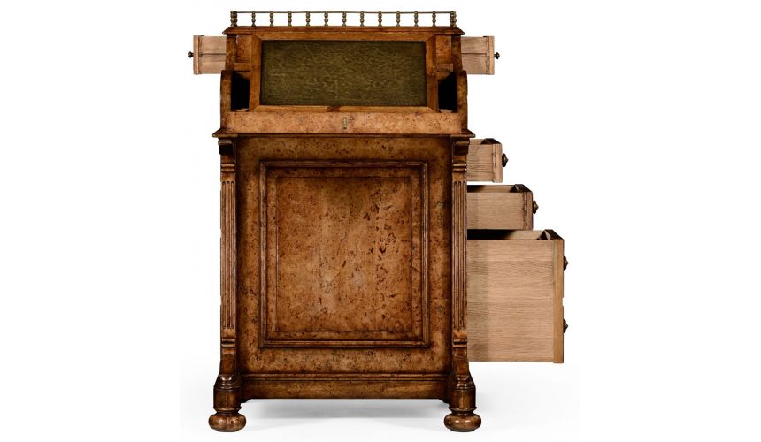 Foyer and Center Tables William IV style Oak Davenport desk-58