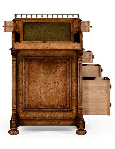 Foyer and Center Tables William IV style Oak Davenport desk-58