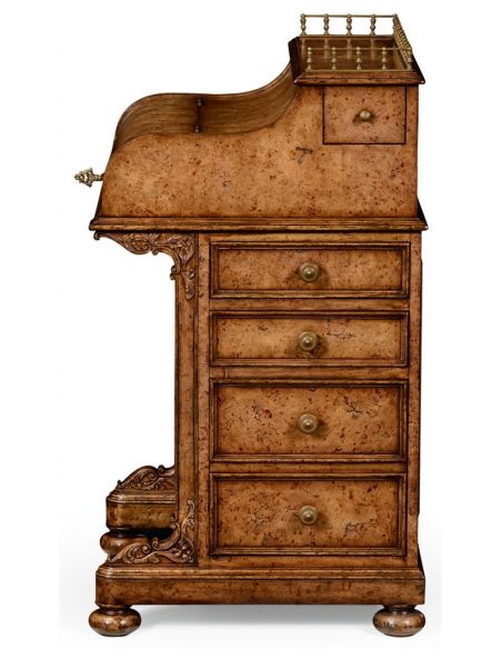 Foyer and Center Tables William IV style Oak Davenport desk-58