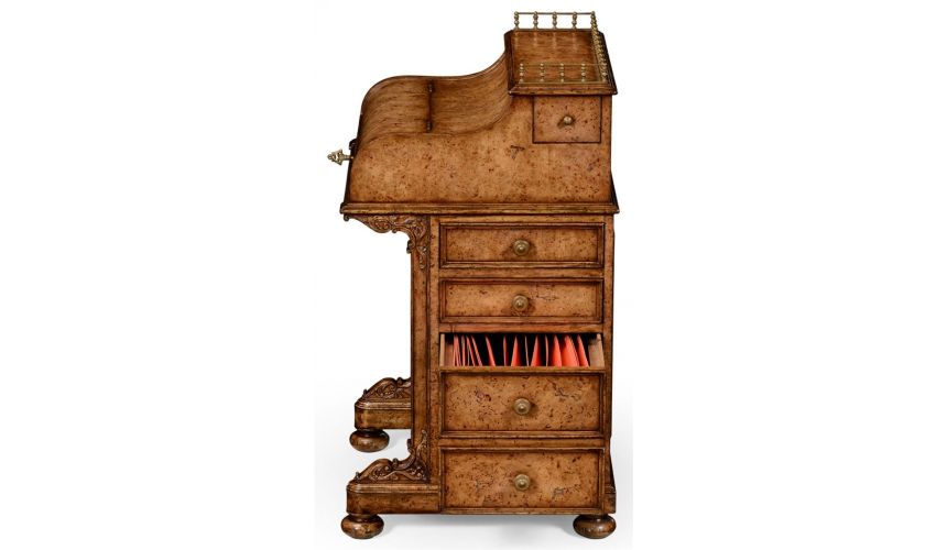 Foyer and Center Tables William IV style Oak Davenport desk-58