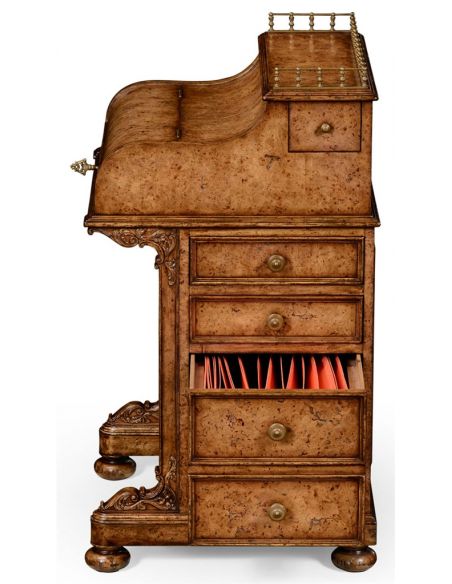 Foyer and Center Tables William IV style Oak Davenport desk-58