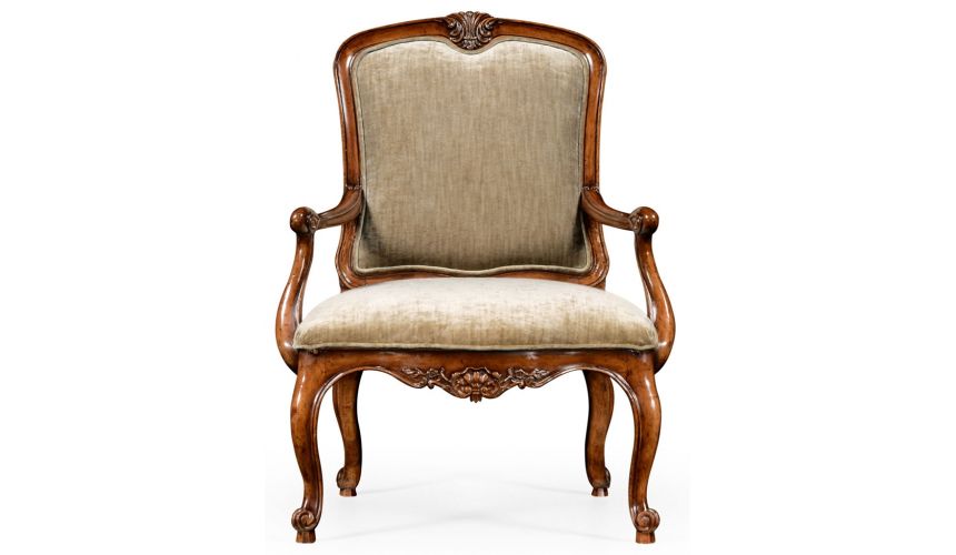 Square & Rectangular Side Tables French Provincial style Antique Armchair-63