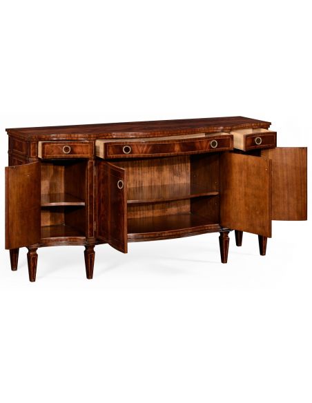 Regency Bow Front Serpentine Sideboard-64