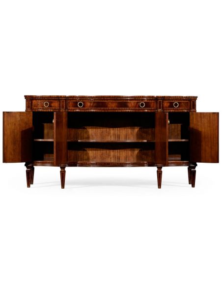 Regency Bow Front Serpentine Sideboard-64