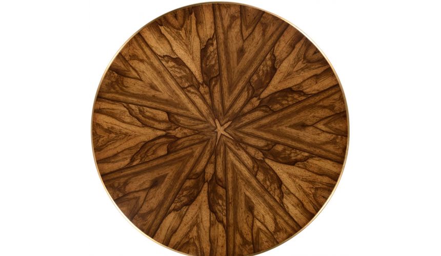 Round & Oval Side Tables Argentinian walnut veneered round side table.