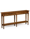 Rectangular Walnut Narrow Console Table-75