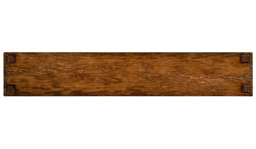 Rectangular Walnut Narrow Console Table-75