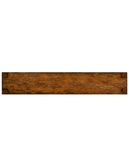 Rectangular Walnut Narrow Console Table-75