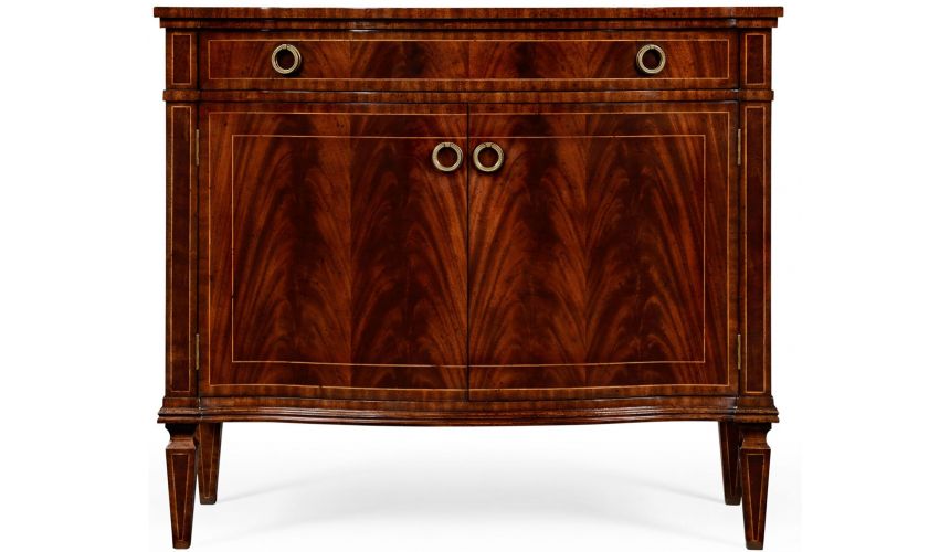 Breakfronts & China Cabinets Bowfront mahogany side cabinet