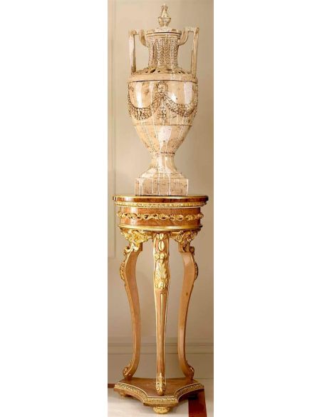 Elegant tall pedestal display from our modern day Czar collection