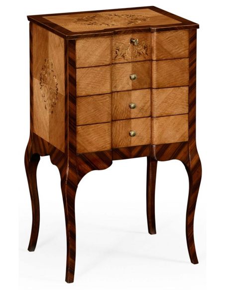 Finely Detailed Satinwood and Marquetry Table-95