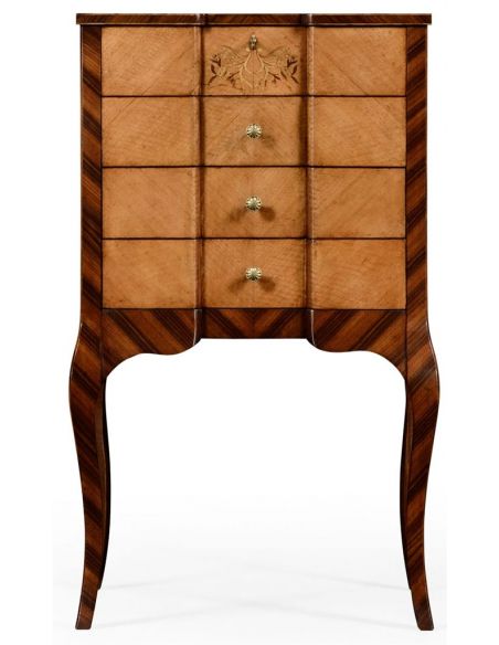 Square & Rectangular Side Tables Finely Detailed Satinwood and Marquetry Table-95