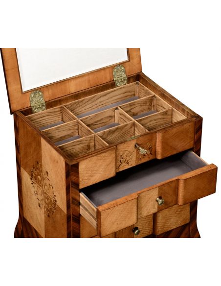 Square & Rectangular Side Tables Finely Detailed Satinwood and Marquetry Table-95