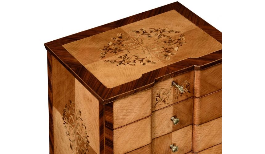 Square & Rectangular Side Tables Finely Detailed Satinwood and Marquetry Table-95