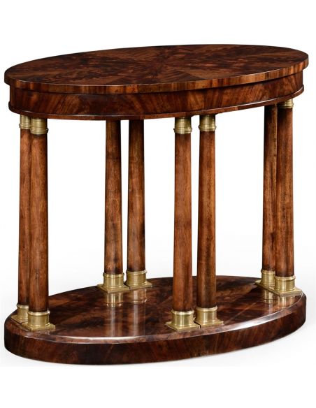 Mahogany Biedermeier style oval side table