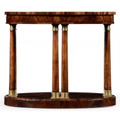 Square & Rectangular Side Tables Mahogany Veneered Oval Side Table-70 2