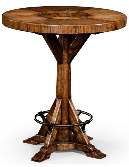 Country living style walnut bar table