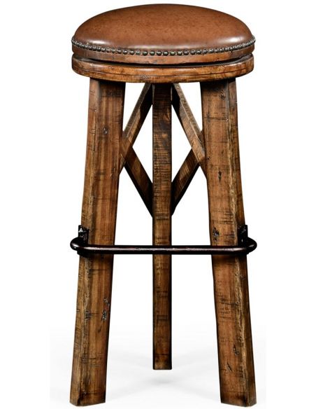 Country Living Style Round Bar Stool-73