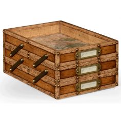 Square & Rectangular Side Tables Three Tier Travel Trunk Desk Tray-77