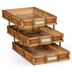 Square & Rectangular Side Tables Three Tier Travel Trunk Desk Tray-77 2