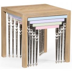 Square & Rectangular Side Tables Alexander Julian Oak Nesting Tables-80