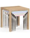 Square & Rectangular Side Tables Alexander Julian Oak Nesting Tables-80