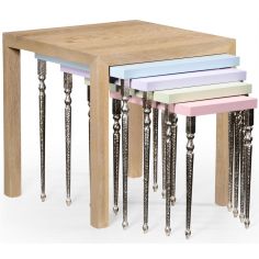 Square & Rectangular Side Tables Alexander Julian Oak Nesting Tables-80 2