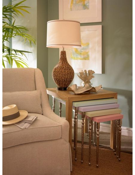 Square & Rectangular Side Tables Alexander Julian Oak Nesting Tables-80