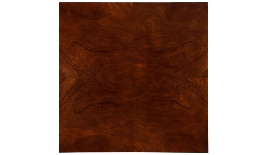 Square & Rectangular Side Tables Mahogany and hammered iron coloured nest of tables