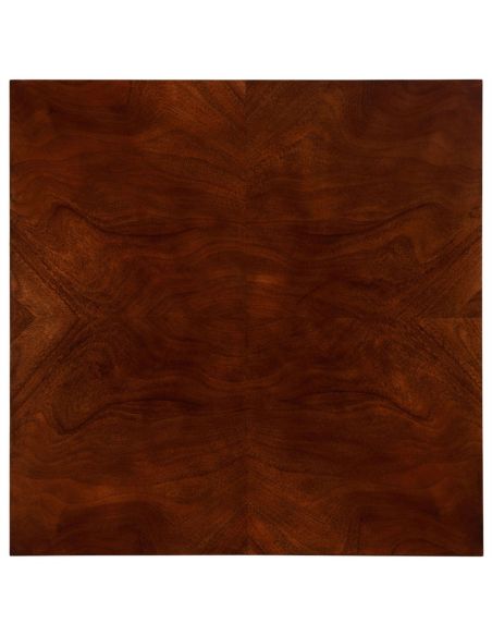 Square & Rectangular Side Tables Mahogany and hammered iron coloured nest of tables