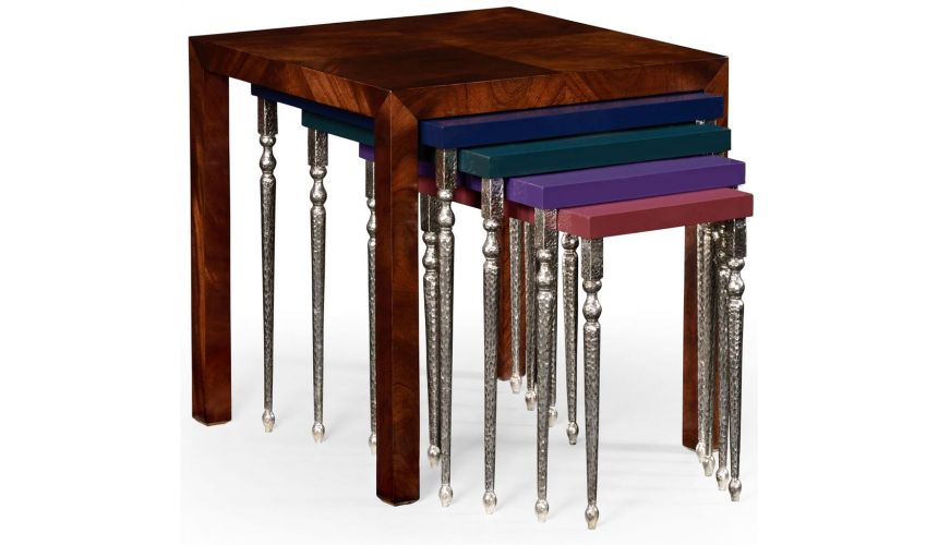 Square & Rectangular Side Tables Alexander Julian Designs Five Nesting Tables-89
