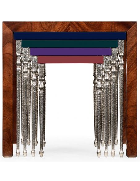 Square & Rectangular Side Tables Alexander Julian Designs Five Nesting Tables-89