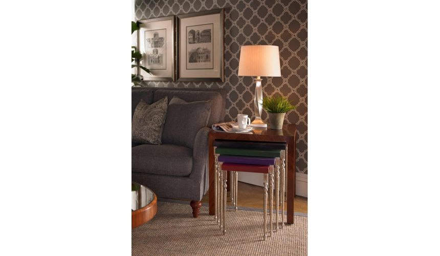 Square & Rectangular Side Tables Alexander Julian Designs Five Nesting Tables-89