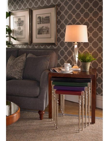 Square & Rectangular Side Tables Alexander Julian Designs Five Nesting Tables-89