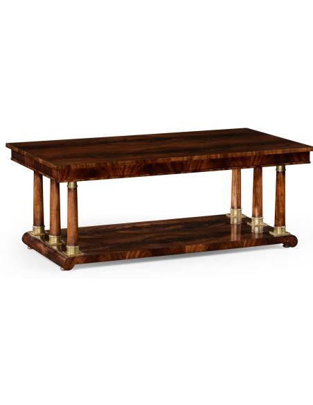 Mahogany biedermeier style rectangular coffee table