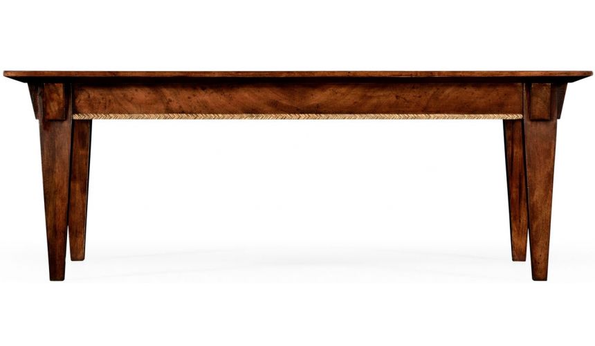 Coffee Tables Mahogany coffee table with herringbone inlay detail.